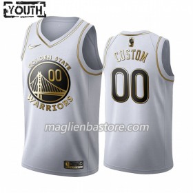 Maglia NBA Golden State Warriors Personalizzate Nike 2019-20 Bianco Golden Edition Swingman - Bambino